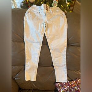 YMI Women's Light Cream Skinny Jeans